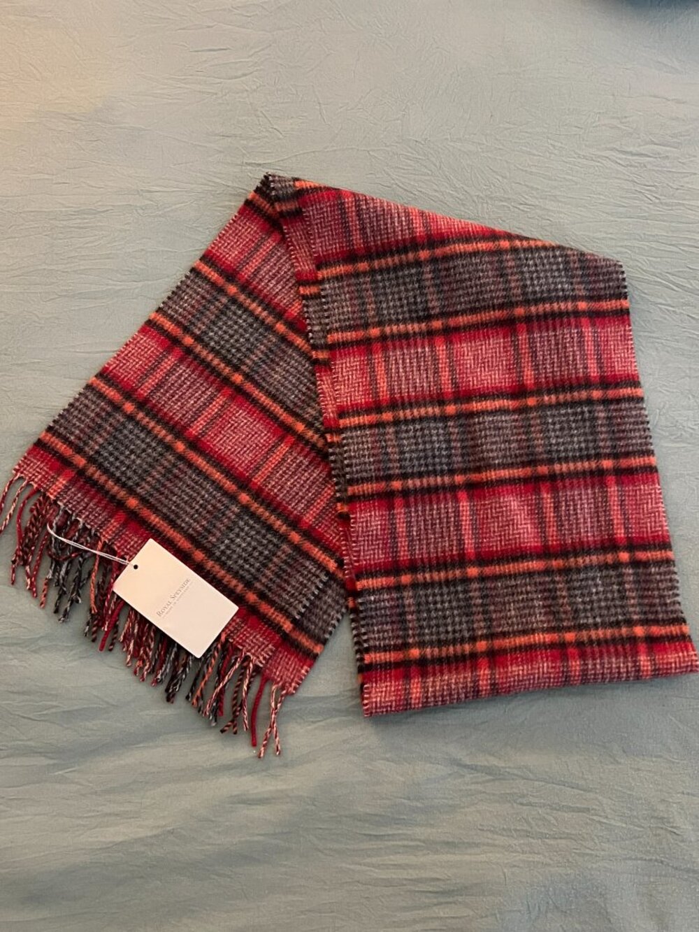 Royal Speyside Tartan Pure Cashmere M.in.Scotland Unisex Plaid Stole Scarf